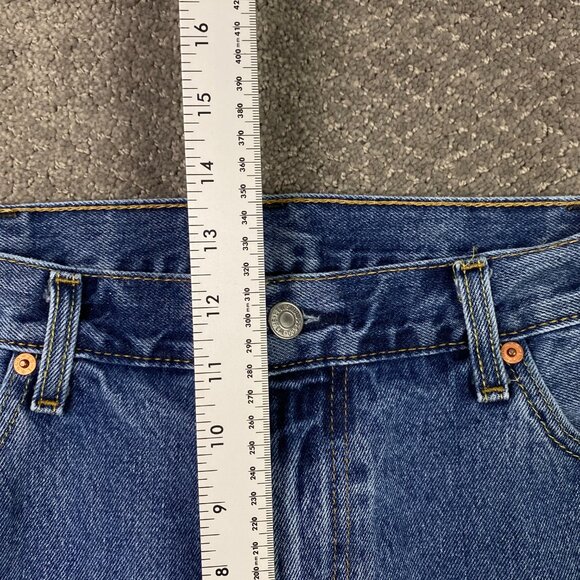 Levi's 505 Regular Fit Straight Leg Jeans Men's 40 x 32 Blue Cotton - Picture 10 of 13